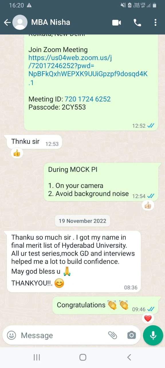 Student Testimonial