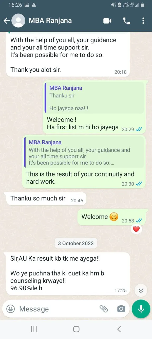 Student Testimonial