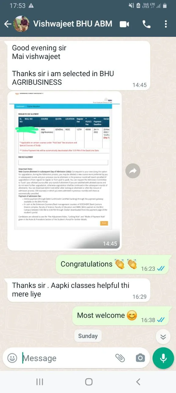Student Testimonial