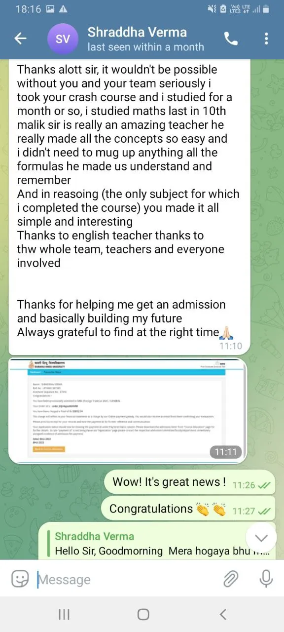 Student Testimonial
