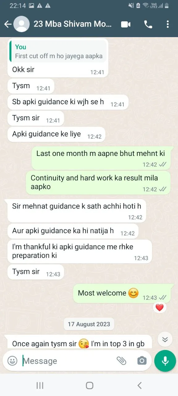 Student Testimonial