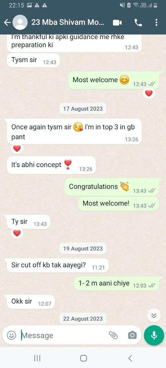 Student Testimonial