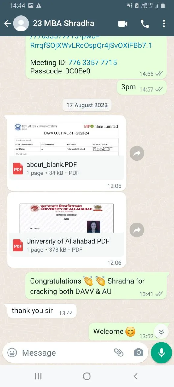 Student Testimonial
