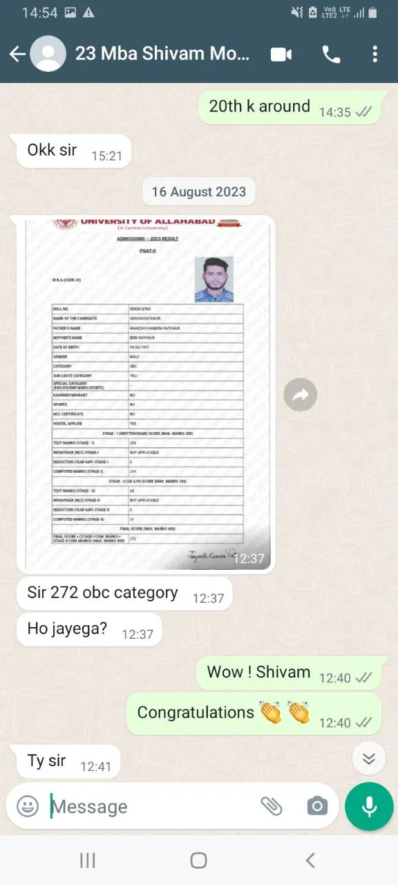 Student Testimonial