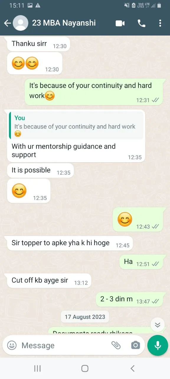 Student Testimonial